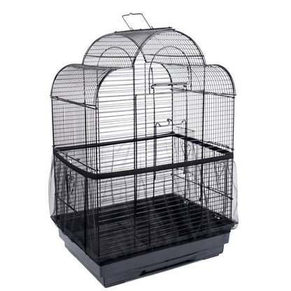 3pcs Receptor Seed Guard Nylon Mesh Bird Parrot Cover Soft Easy Cleaning Nylon Airy Fabric Mesh Bird Cage Cover Seed Catcher Guard Doba