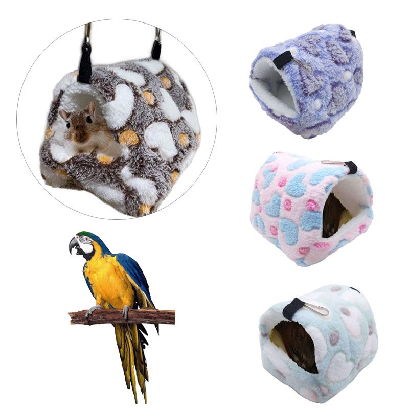 2pcs Bird Cage Parrot Cotton Nest Mini House; suitable for Hamsters; squirrels; sugar gliders; colugos; Dutch pigs; guinea pigs; Chinchillas Doba