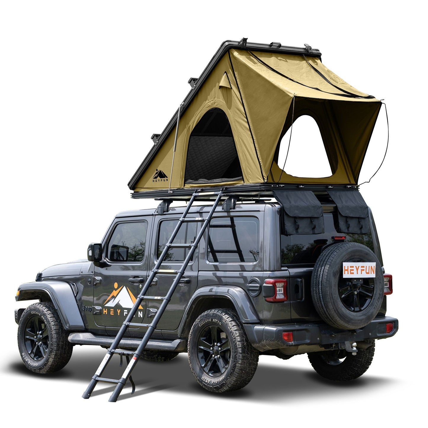 Explorer Rooftop Tent Hardshell with Luggage Racks&Replaceable Netting Rain Curtains, Truck Bed Tent for Camping, Pop Up Roof Top Tents for Truck Jeep SUV Car Van Wrangler Tacoma Doba