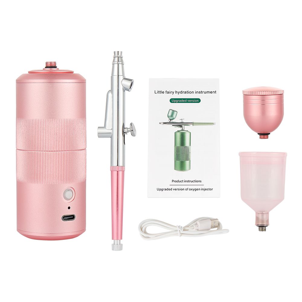 Portable Airbrush Compressor Kit for Nail Art, Tattoo, Crafting, and Cake Decoration with Nano Fog Mist Sprayer Doba