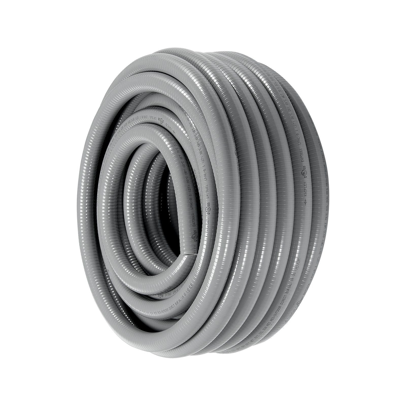 VEVOR 1-Inch PVC Liquid-Tight Flexible Electrical Conduit, 100 ft with Connectors for Harsh Environments, IP65 Waterproof and Dustproof Doba