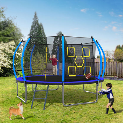 14FT Outdoor Trampoline with Safety Enclosure and Ladder - ASTM Certified Recreational Trampoline for Kids Doba