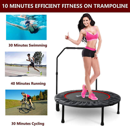 40 Inch Mini Exercise Trampoline for Adults or Kids Indoor Fitness Rebounder Trampoline with Safety Pad Max. Load 300LBS Doba