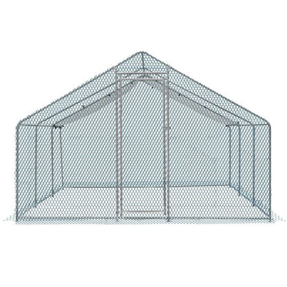 20 x 10 ft Large Metal Chicken Coop, Walk-in Poultry Cage Chicken Hen Run House with Waterproof Cover, Rabbits Cats Dogs Farm Pen for Outdoor Backyard Farm Garden Doba