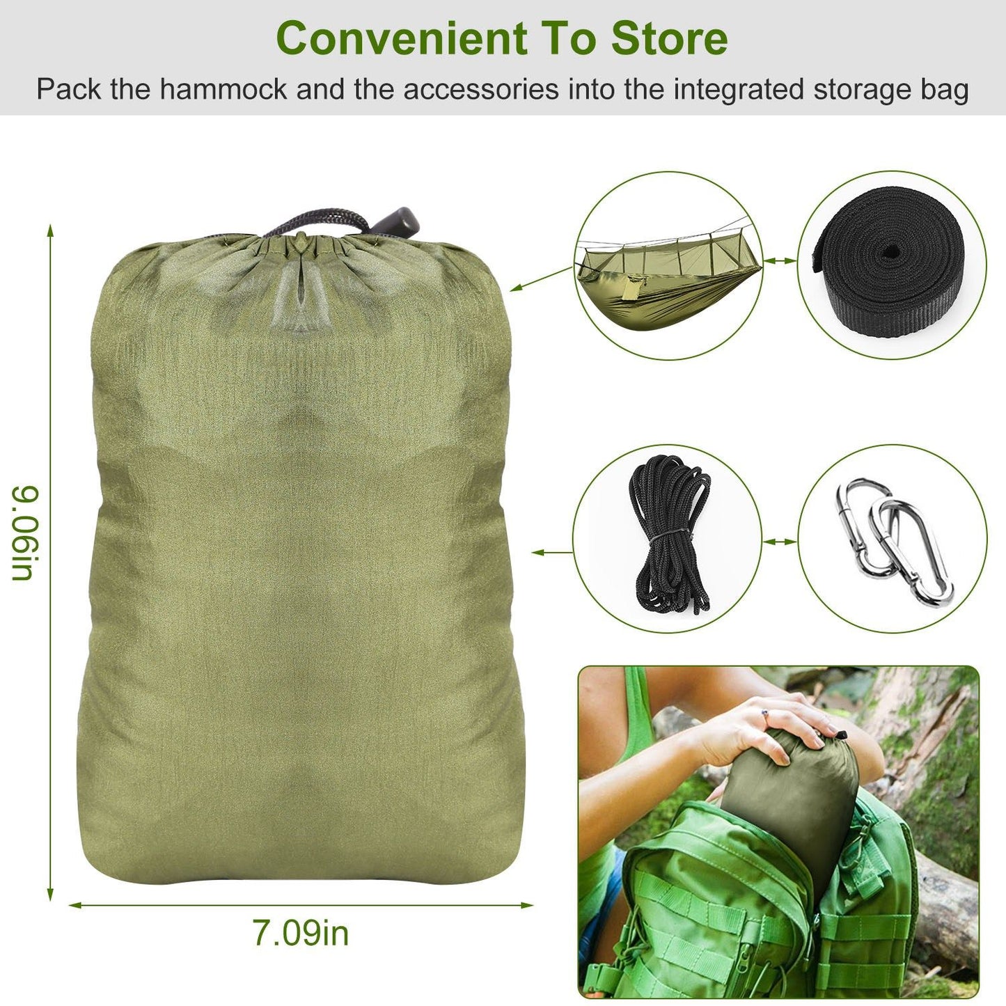 Camping Hammock with Mosquito Net, Portable Double Hammock Tent Load Two People with 2 Straps, Best for Outdoor Garden Hiking Travelable Double Hammock Tent Load Two People with 2 Straps, Best for Outdoor Garden Hiking Travel Doba