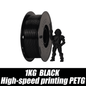 New HS-PETG Black 1.75mm Dimensional Accuracy+/-0.03mm 1-10KG 3D Printer Materials High-speed Printing 3D Printer Filament Doba