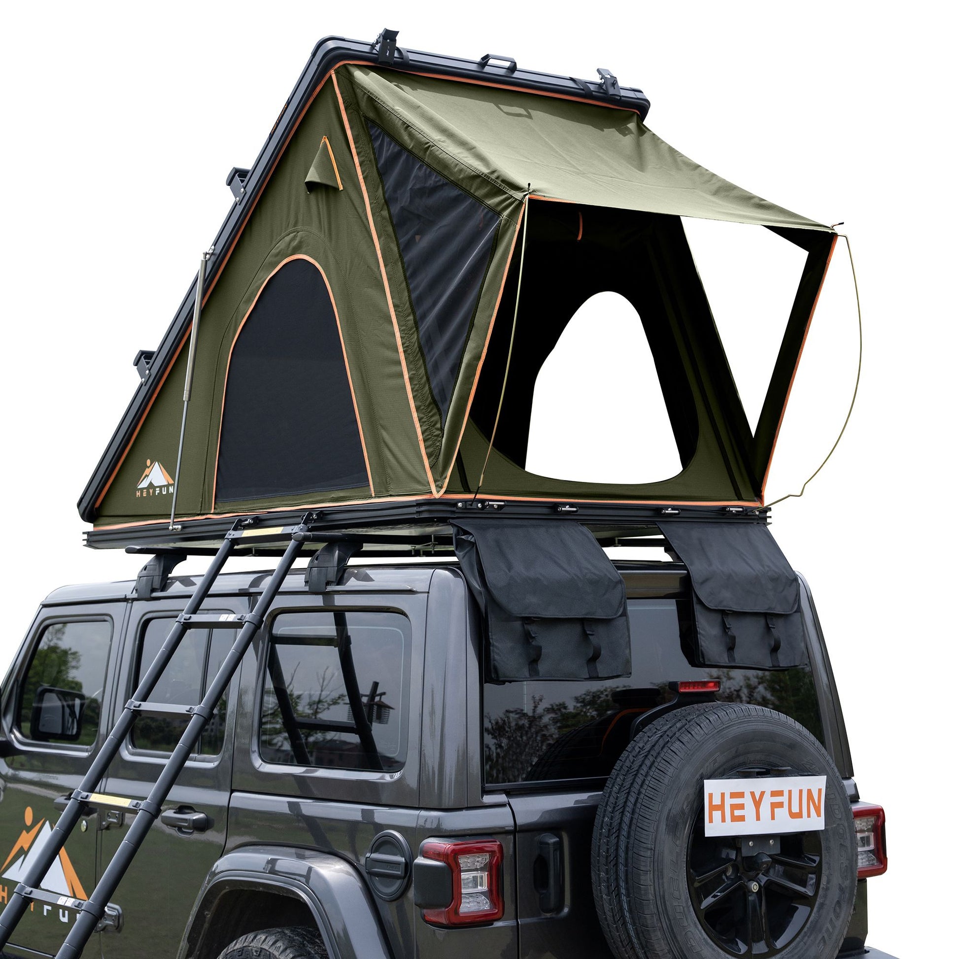 Explorer Rooftop Tent Hardshell with Luggage Racks&Replaceable Netting Rain Curtains, Truck Bed Tent for Camping, Pop Up Roof Top Tents for Truck Jeep SUV Car Van Wrangler Tacoma Doba