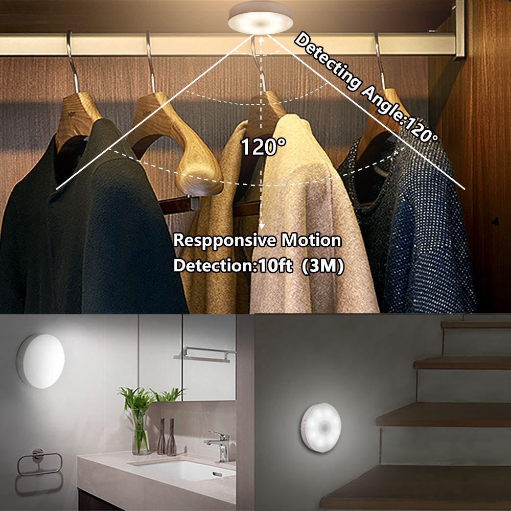 700mAh PIR Motion Sensor, LED Night Light USB Rechargeable ,Night Lamp for Bedroom Kitchen, Cabinet Light Wireless Closet Light Doba