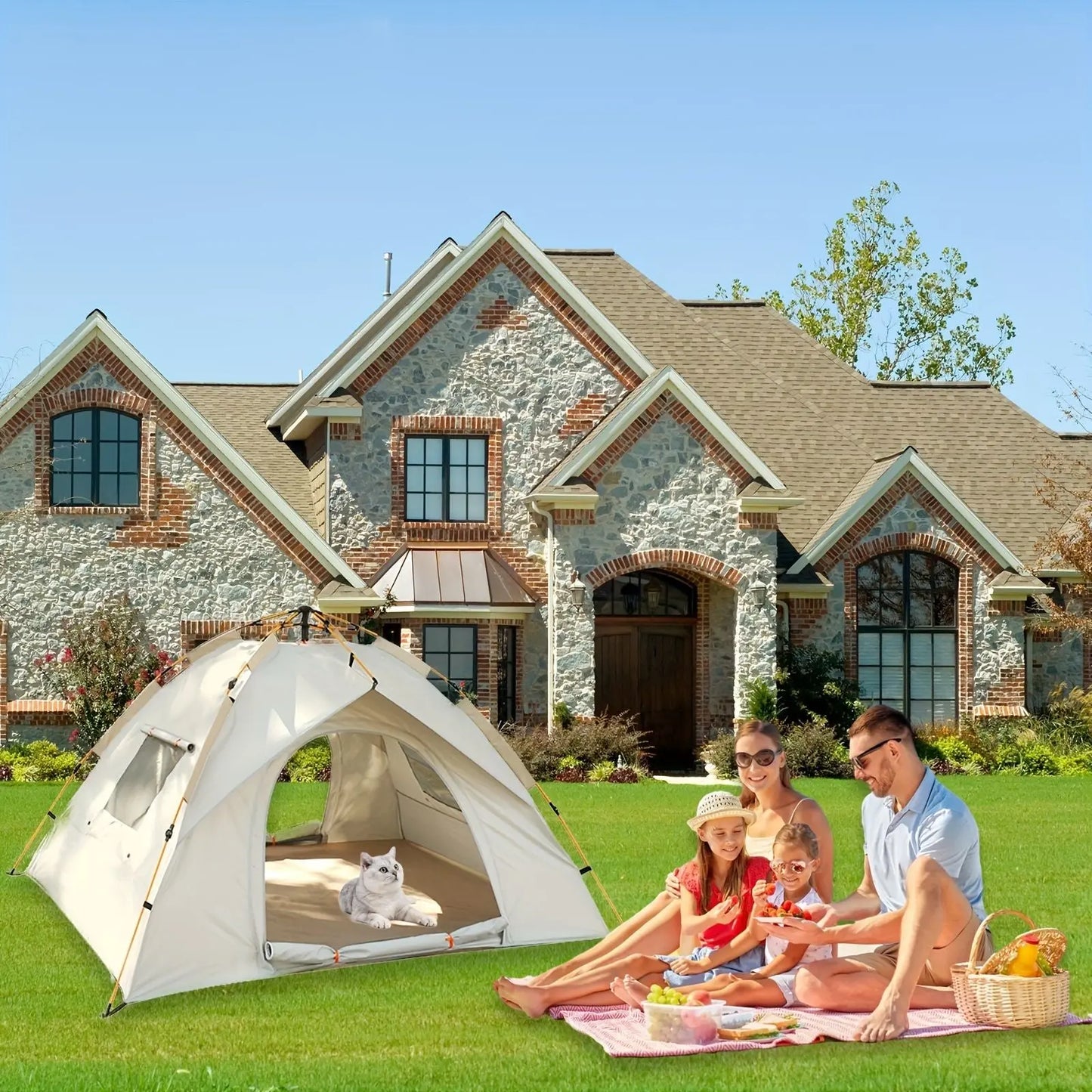 Ultimate All-Season Automatic Camping Tent for 2-4 Campers - Waterproof and Windproof for Outdoor Enthusiasts Doba