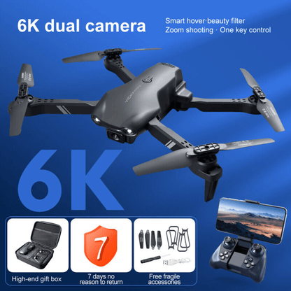 4DRC V13 Mini Foldable RC Drone with 6K HD Dual Cameras, WiFi FPV, 2 Batteries - Ideal Gift for Beginners Doba