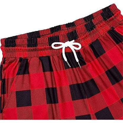 Women's Buffalo Plaid Pajama Pants Stretch Lounge Bottoms with Drawstring and Pockets Doba