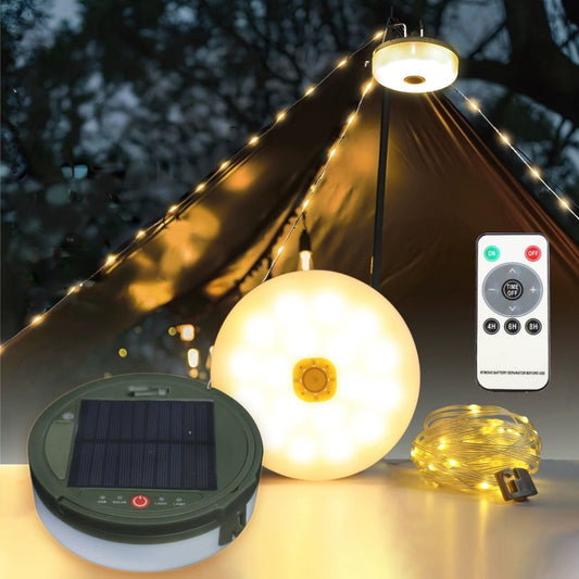 Solar-Powered 32.8 ft Waterproof LED Strip Lights with Remote Control for Outdoor Use - Perfect for Camping and Gardens Doba