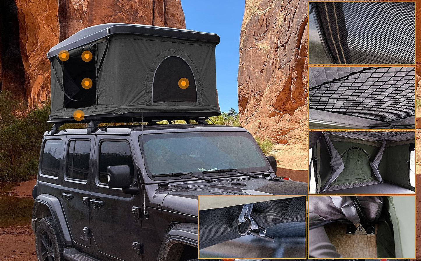 Trustmade Hard Shell Rooftop Tent 2mins Setup 100% Waterproof 50mm Mattress Pick Up Available Doba