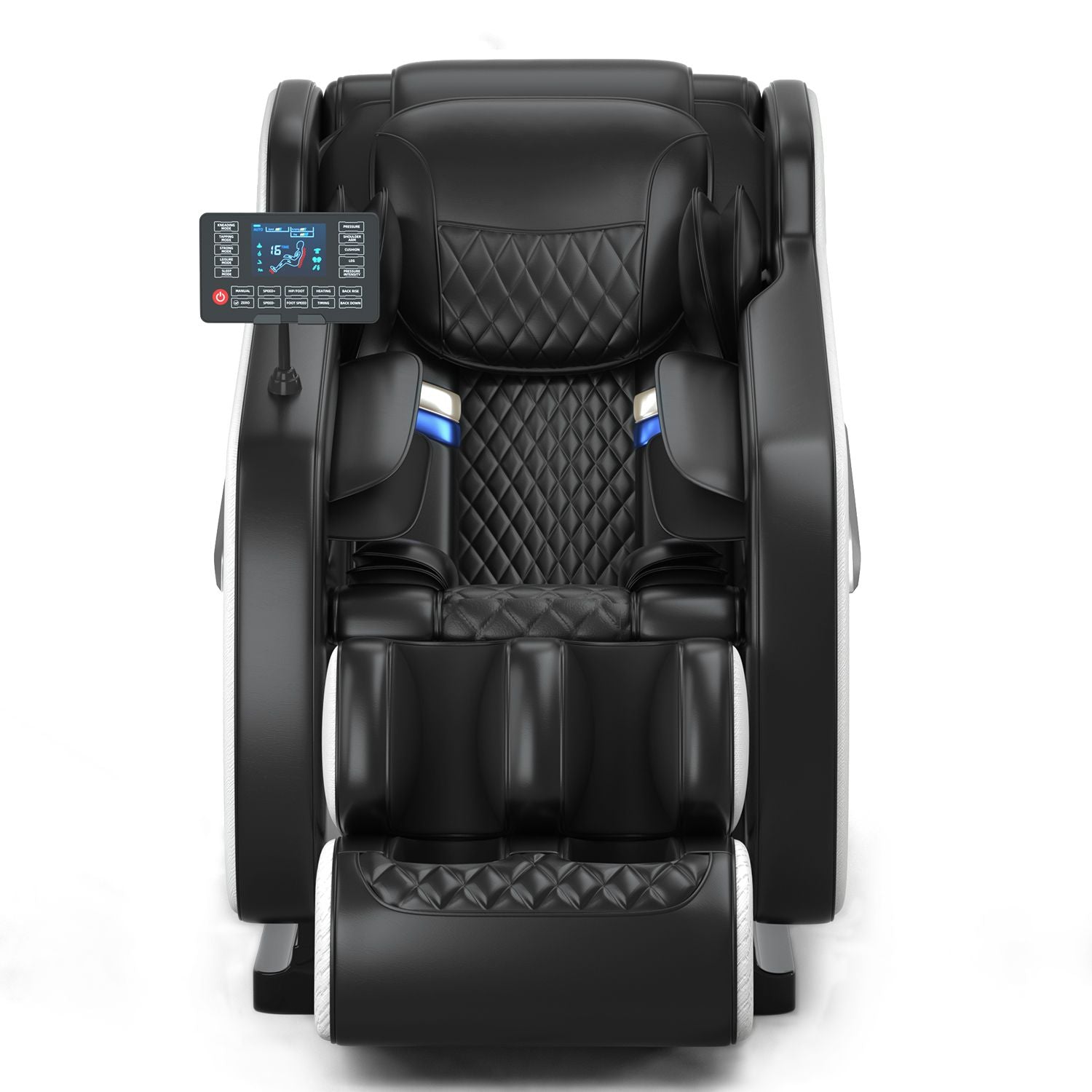 Massage chair, full body zero gravity recliner, with hip heating, foot massage and air massage system, suitable for mom/dad (pure black). Doba