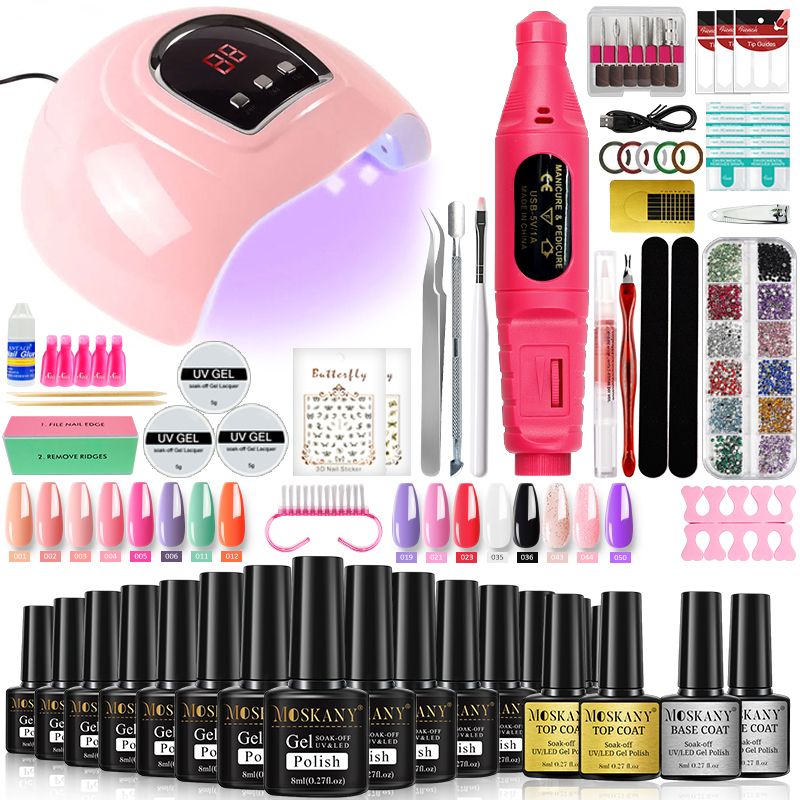 Limegirl Ultimate Nail Art Kit: 54W UV Lamp, 16 Gel Polishes, Base & Top Coats, and Nail Drill Doba