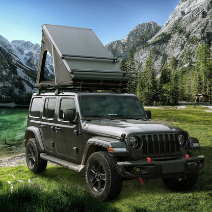 Trustmade Scout Plus Series Black Hard Shell Grey Rooftop Tent with Durable Aluminium Frame and Integrated Features Doba