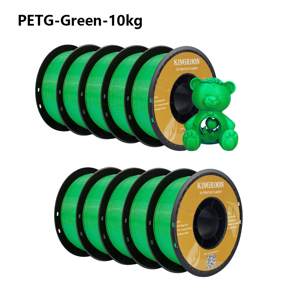 PLA PETG ABS TPU 1.75mm,3D Printer Filament 10KG Spool(22LBS), Dimensional Accuracy +/- 0.03mm Multicolor 3D Printer Materials Doba