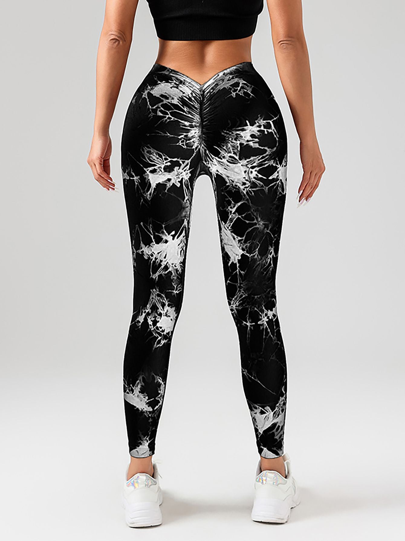 Tie Dye Slimming Yoga Leggings, Butt Lifting High Stretch Casual Fitness Yoga Pants, Women's Activewear Doba